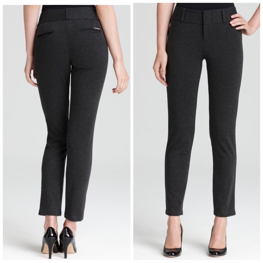 Charcoal Grey Michael Kors Straight Ponte Pants